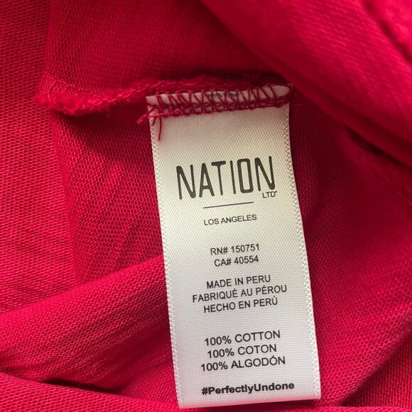 NATION LTD Cleo 70's Tuxedo Tee Heartbreaker Size XS, NWT - Picture 8 of 10